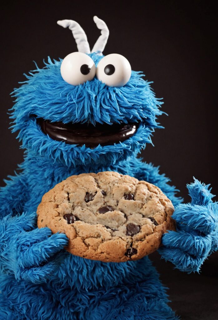 cookiemonster holding cookies explaining whether cookies are mandatory
